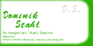 dominik stahl business card